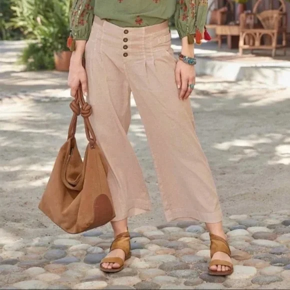 Sundance Villa Wide Leg Cropped Pants - Picture 1 of 9